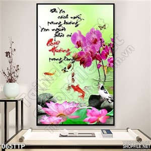 Tranh thư pháp đẹp quê hương