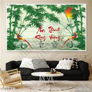 Tranh thư pháp an khang thịnh vượng