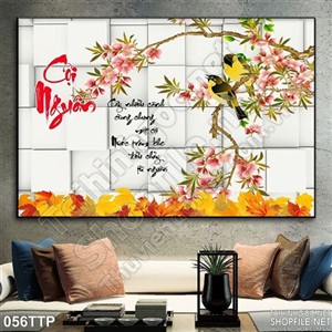 Tranh thư pháp in canvas treo tường