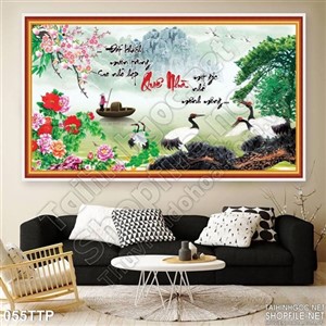 Tranh thư pháp quê hương nghệ thuật