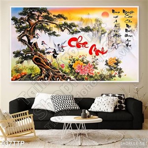 Tranh thư pháp về cha mẹ