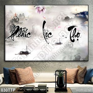 Tranh thư pháp chữ phúc lộc thọ