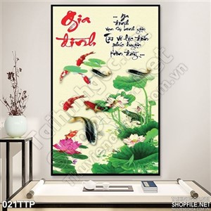 Tranh thư pháp gia đình