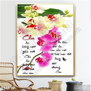 Tranh thư pháp về Cha mẹ psd