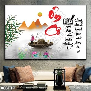 Tranh thư pháp về Cô psd