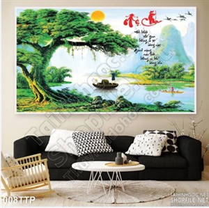 Tranh thư pháp tôn sư trọng đạo psd