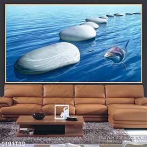 Tranh 3D biển trang  trí