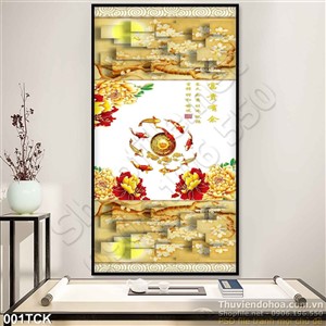 Tranh hoa sen, cá chép quần hội Tranh hoa sen, cá chép quần hội