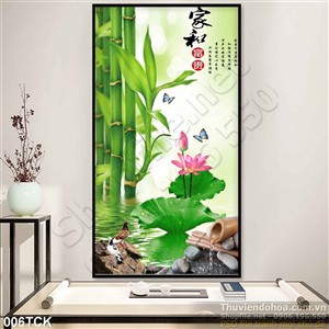 Tranh hoa sen spa Tranh hoa sen spa