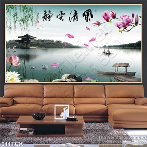 Tranh hoa sen phong thủy Tranh hoa sen phong thủy