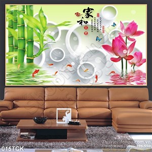 Tranh hoa sen, cá chép nghệ thuật Tranh hoa sen, cá chép nghệ thuật