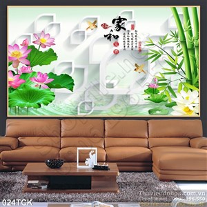 Tranh hoa sen phong thủy Tranh hoa sen phong thủy