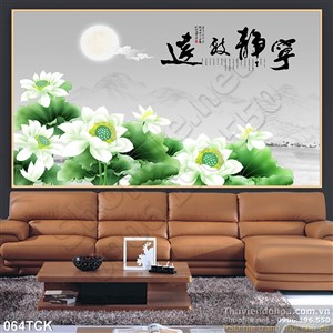 Tranh hoa sen, cá chép thư pháp nghệ thuật Tranh hoa sen, cá chép thư pháp nghệ thuật