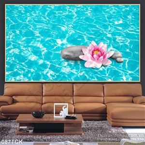 Tranh hoa sen spa Tranh hoa sen spa