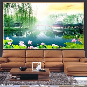 Tranh hoa sen nghệ thuật treo tường Tranh hoa sen nghệ thuật treo tường