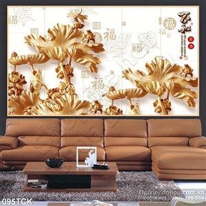 Tranh hoa sen, cá chép điêu khắc Tranh hoa sen, cá chép điêu khắc