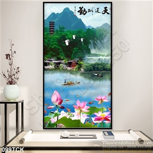 Tranh hoa sen, cá chép phong thủy Tranh hoa sen, cá chép phong thủy