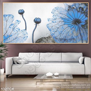 Tranh hoa sen nghệ thuật hiện đại Tranh hoa sen nghệ thuật hiện đại