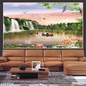 Tranh hoa sen, cá chép Tranh hoa sen, cá chép