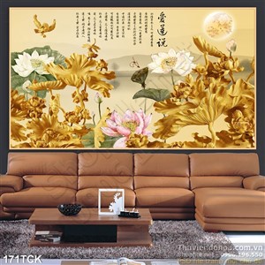 Tranh hoa sen, cá chép diêu khắc nghệ thuật Tranh hoa sen, cá chép diêu khắc nghệ thuật