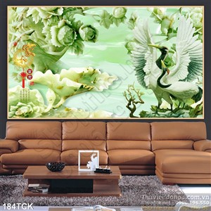 Tranh hoa sen, cá chép giả ngọc Tranh hoa sen, cá chép giả ngọc