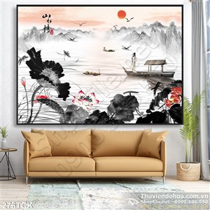 Tranh hoa sen, cá chép thư pháp nghệ thuật Tranh hoa sen, cá chép thư pháp nghệ thuật