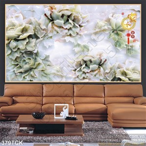 Tranh hoa sen giả ngọc phong thủy Tranh hoa sen giả ngọc phong thủy