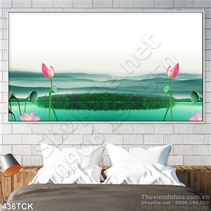 Tranh hoa sen dán tường Tranh hoa sen dán tường
