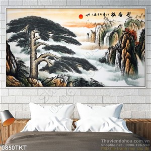 Tranh thư pháp phong thủy nghệ thuật