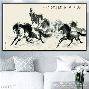 Tranh thư pháp mã đáo thành công