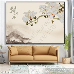 Tranh kim tiền hoa trang trí tường