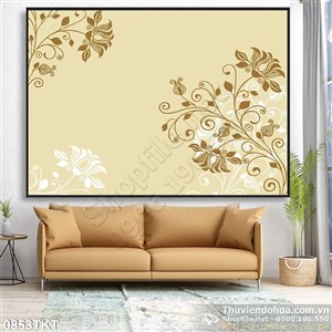 Tranh kim tiền hoa dán tường