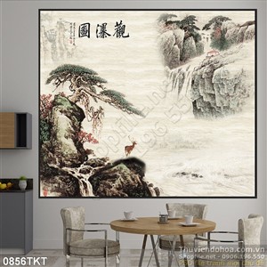 Tranh thư pháp phong cảnh 