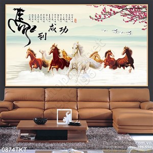 Tranh thư pháp mã đáo thành công