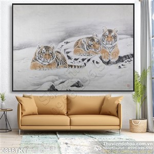 Tranh thư pháp hổ