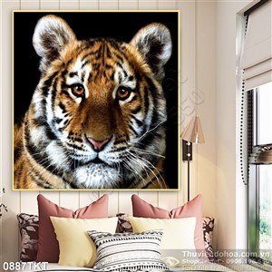 Tranh thư pháp hổ treo tường