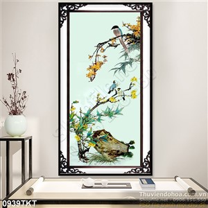 Tranh thư pháp cây nghệ thuật