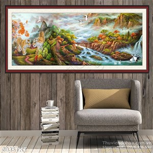 Tranh thư pháp phong cảnh nghệ thuật