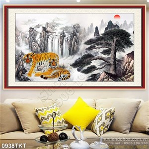 Tranh thư pháp hổ sơn lâm