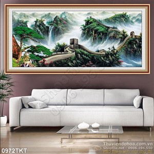 Tranh thư pháp vạn lý trường thành