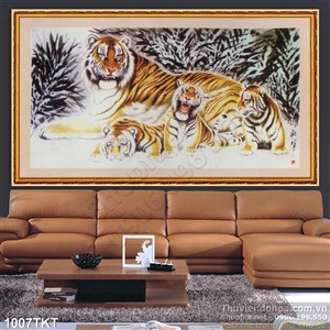 Tranh thư pháp hổ mùa đông