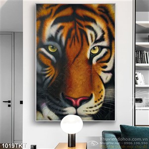 Tranh kim tiền con hổ