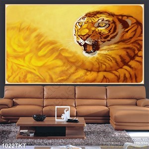 Tranh kim tiền hổ phong thủy