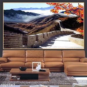 Tranh thư pháp phong thủy mùa thu