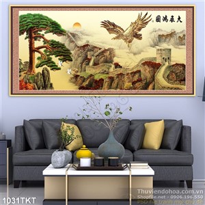 Tranh thư pháp chim đại bàng 