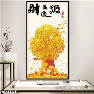 Tranh kim tiền cây tiền vàng