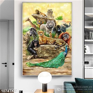 Tranh kim tiền động vật hoang dã