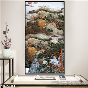 Tranh thư pháp thác nước