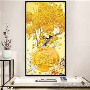 Tranh kim tiền cây tiền vàng