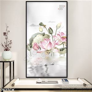 Tranh nghệ thuật hoa sen Tranh nghệ thuật hoa sen